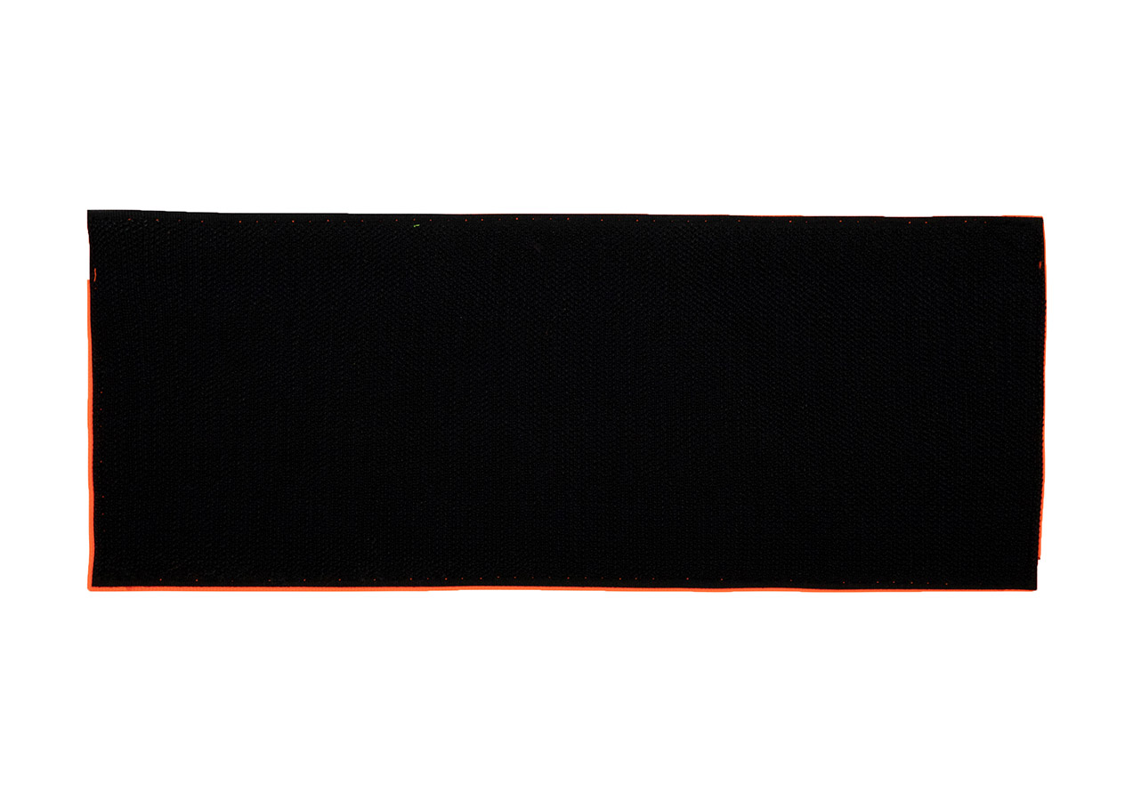 Close-up of how a patch is attached to a Korntex safety vest