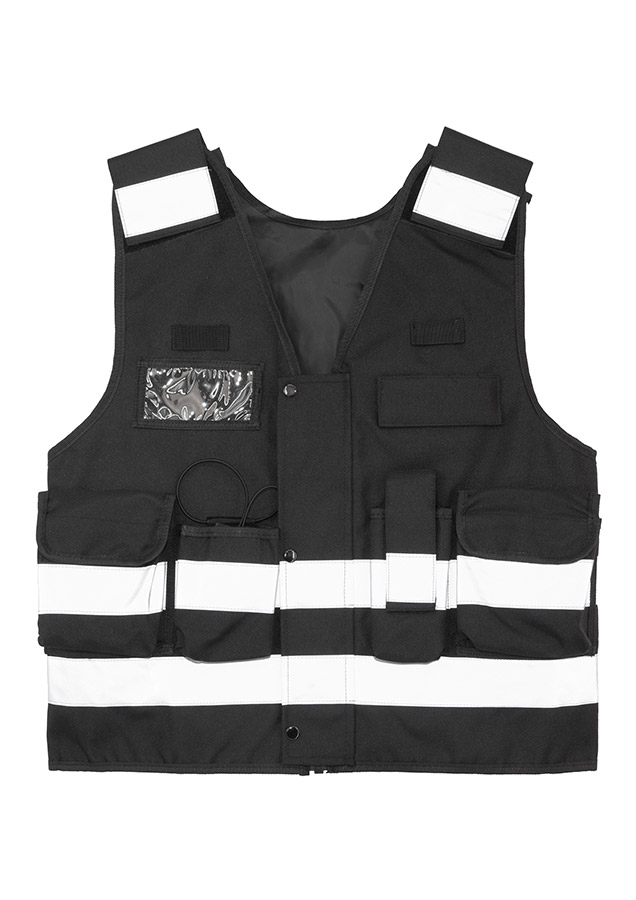 Tactical safety vest “Stammheim” - Elastic waistband and 360° visibility
