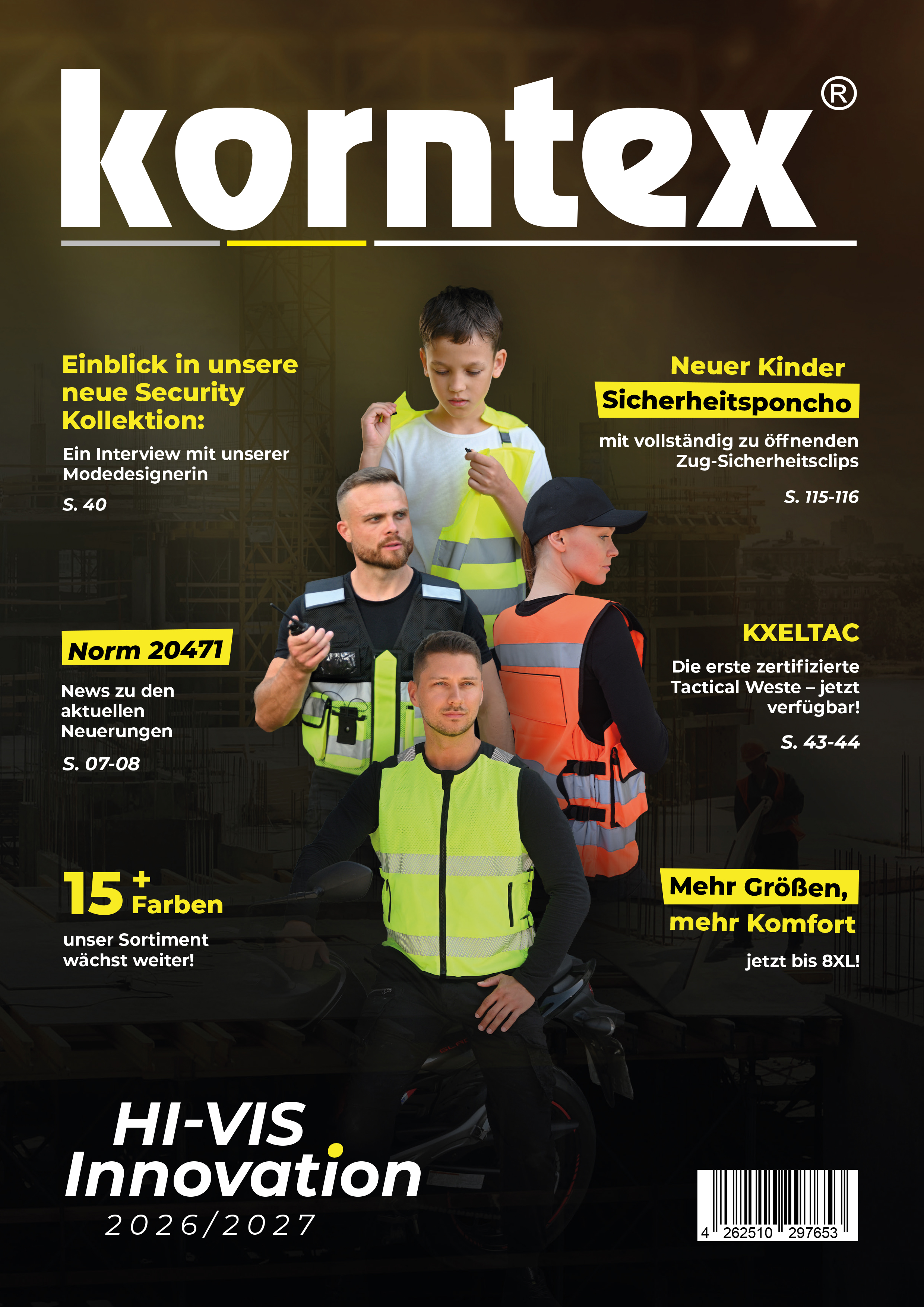Warnschutzweste, High-Visibility, Reflektierende Weste, Arbeitskleidung, Sicherheitsschutzweste