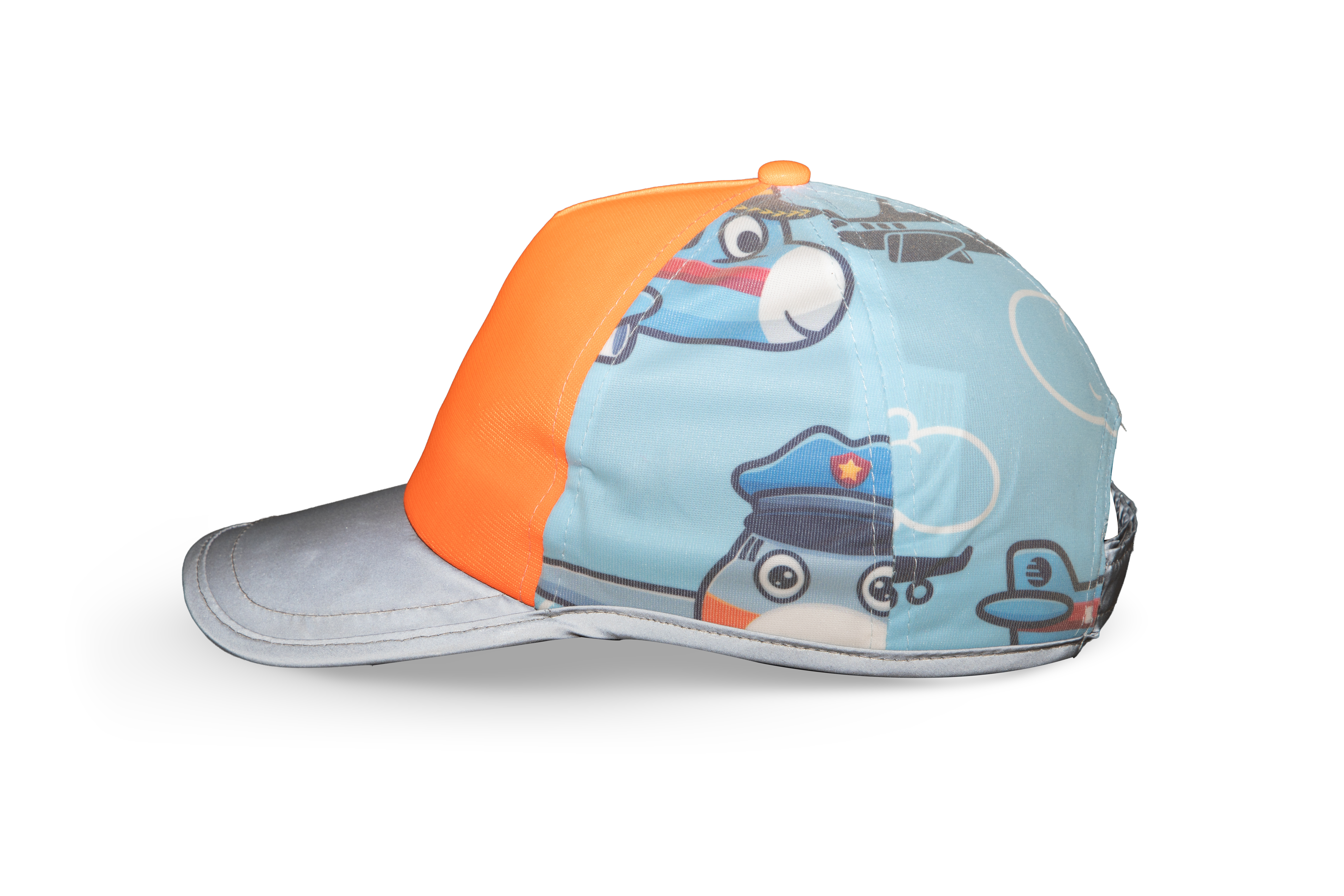 Kinder Cap „Action Line“ – bunte Cappie mit Print, verstellbar 50–58 cm, für aktive Kinder 5–14 Jahre, stylisch und farbenfroh.