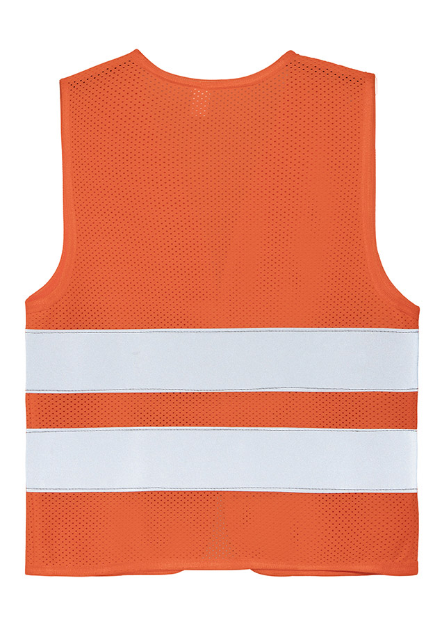 Kinder Mesh Warnweste „Korfu“ in Signal-Orange, Hi-Vis, Größen XXS, XS und S, leicht und atmungsaktiv, ideal für Schule und Freizeit