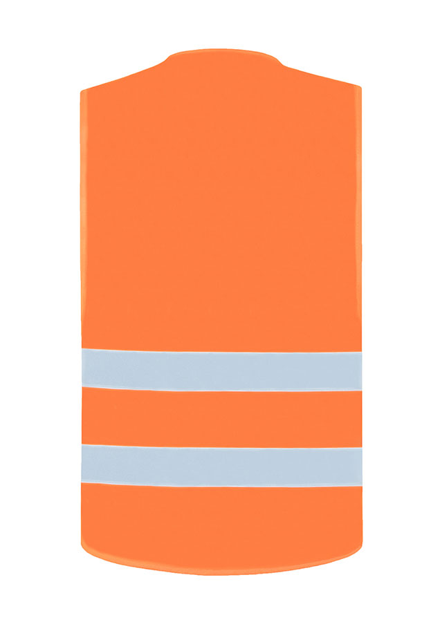 Adult in yellow Korntex safety vest in an industrial environment