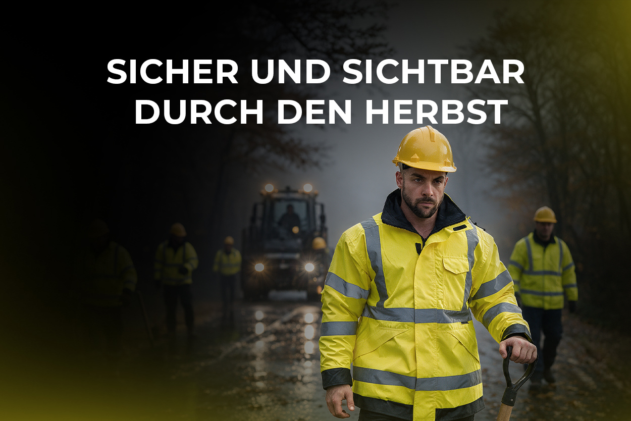 Warnschutzjacke, Neongelb, Reflexstreifen, Arbeitskleidung, Sicherheitshelm