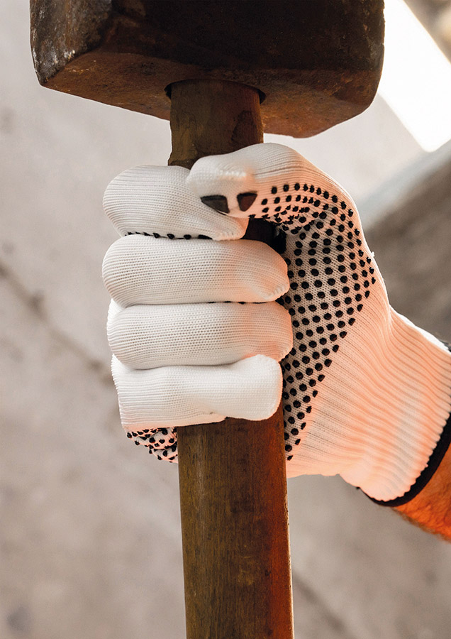 Konya Fine Knit Glove White – Lightweight Work Glove for Precision Tasks by Korntex