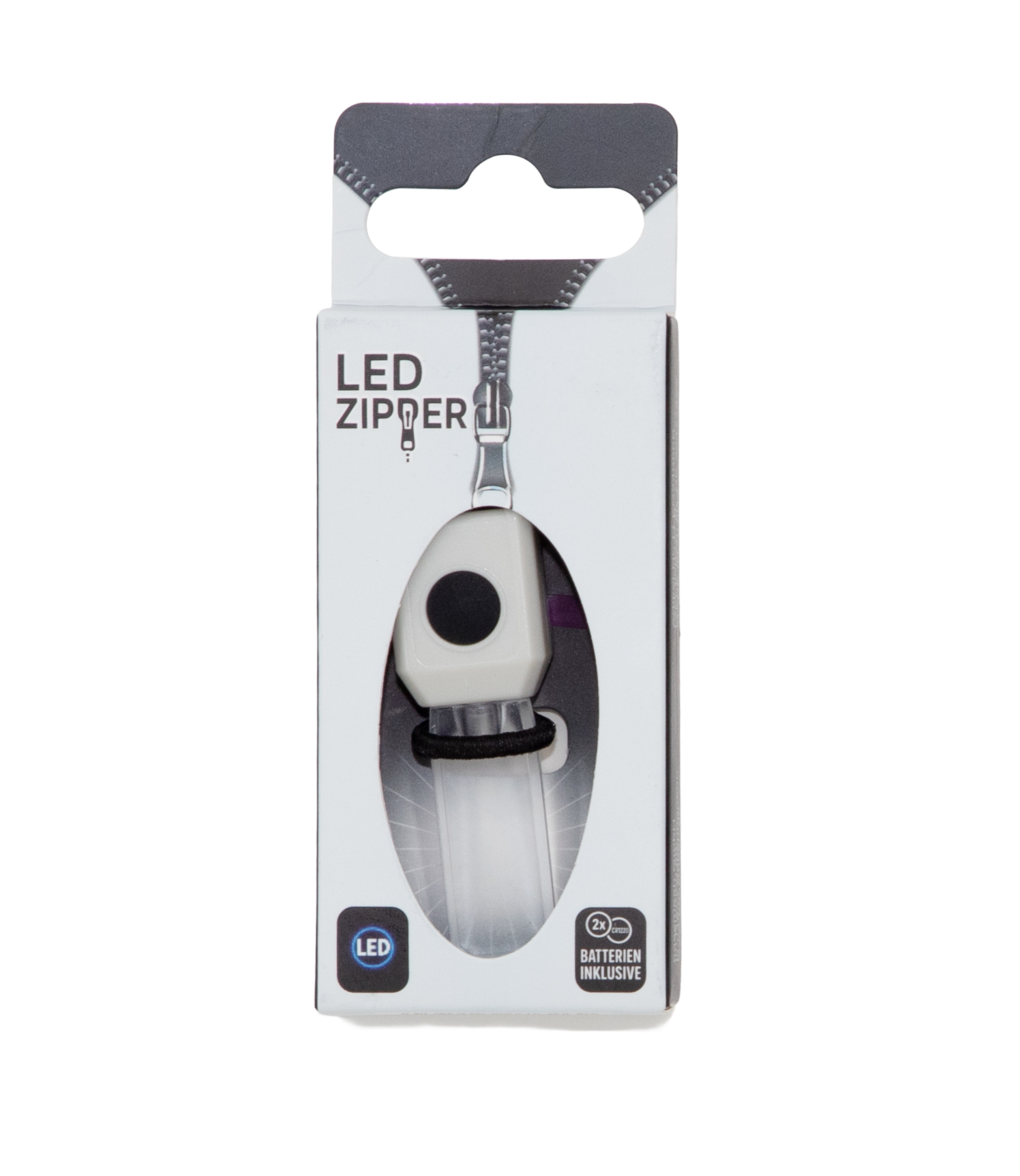LED-ZIPPER Blinklicht Weiß One Size