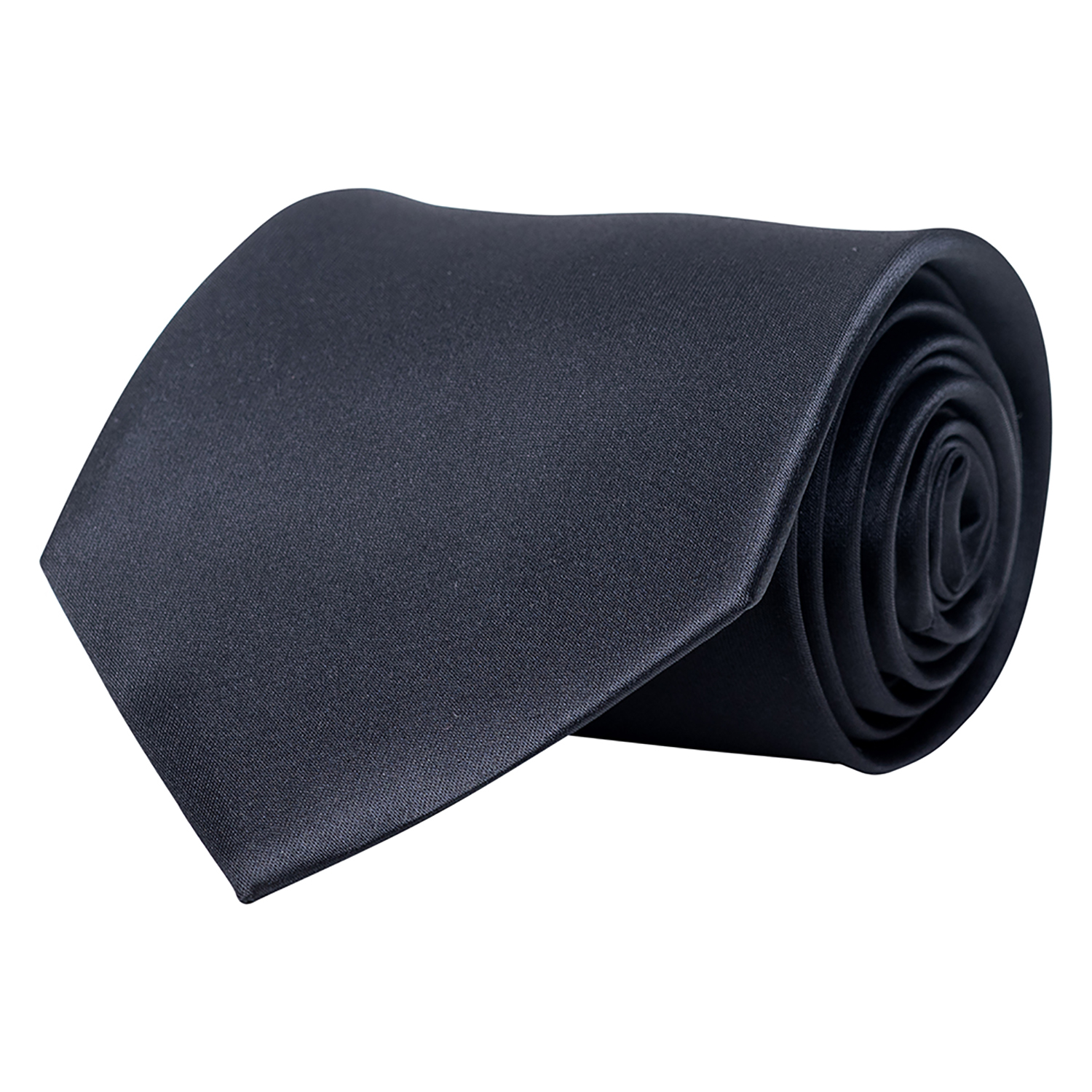 Elegant adult man in black suit with Korntex classic-tie and pocket handkerchief standing in front of a light-coloured wall