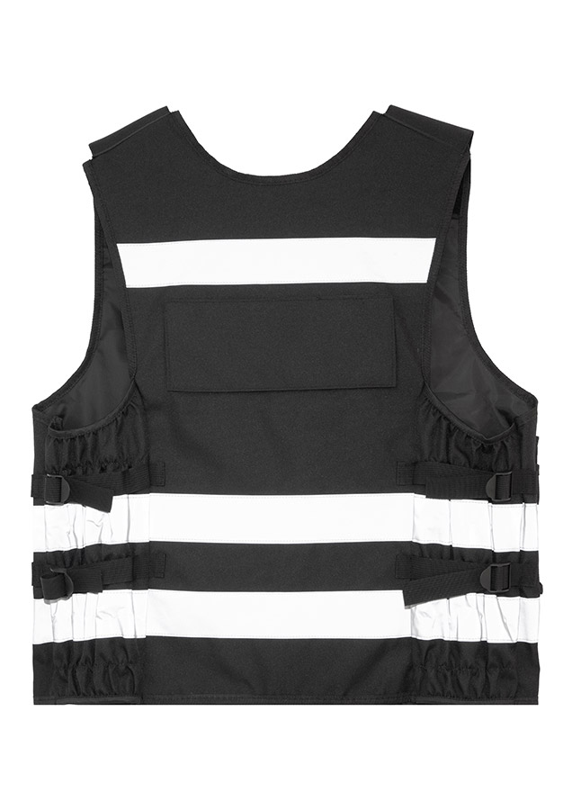 Tactical safety vest “Stammheim” - Elastic waistband and 360° visibility